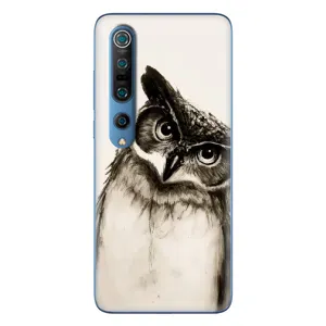 Чехол с птицами на Xiaomi Mi 10 Pro (VPrint) (Сова)