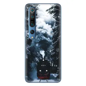 Новогодние, Праздничные Чехлы для Xiaomi Mi 10 Pro - 2024 год (Зимний поезд)