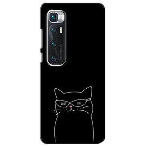 Чехол с рисунком кот на Xiaomi Mi 10 Ultra (Равнодушный кот)
