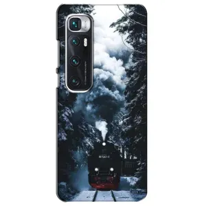 Новогодние, Праздничные Чехлы для Xiaomi Mi 10 Ultra - 2024 год (Зимний поезд)