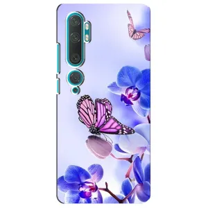 Чохли з квітами для Xiaomi Mi 10 (VPrint) (Метелик на квітах)