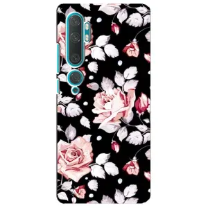 Чохли з квітами для Xiaomi Mi 10 (VPrint) (Квіти на чорному)