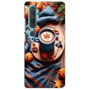 Чохол з унікальним дизайном 'Осінь з кавою' для Xiaomi Mi 10 (Кава і гарбузики)