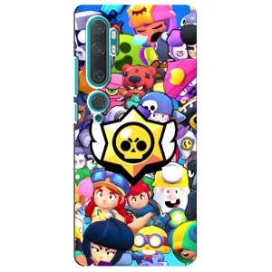 Чехол для Xiaomi Mi 10 Бравл Старс (VPrint) (Лого Brawl Stars)