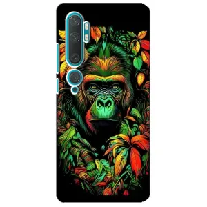 Чохол з Мавпами Xiaomi Mi 10 - (AlphaPrint) (Мавпа в квітах)