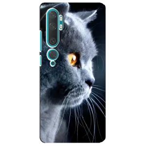 Чехлы с Котиками для Xiaomi Mi 10 (VPrint) (Серый Кот)