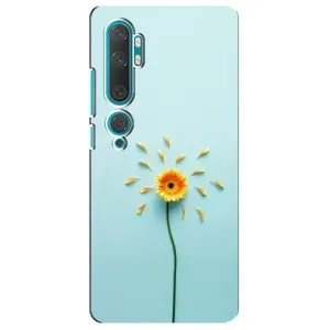 Чохли з квітами для Xiaomi Mi 10 (VPrint) (Жовта квітка)
