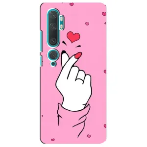 Чехол с принтом для Xiaomi Mi 10 (AlphaPrint - Знак сердечка) (Знак Love)