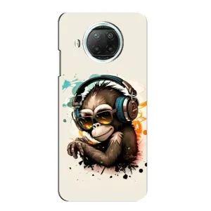 Чохол з Мавпами Xiaomi Mi 10i - (AlphaPrint) (Макака в навушниках)