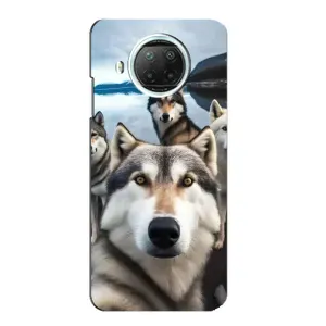 Чохол з Хаскі Xiaomi Mi 10i - (AlphaPrint) (Селфі Хаскі)