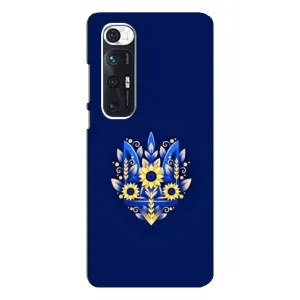 Чехлы для Xiaomi Mi 10s  Укр. Символика (AlphaPrint) (Цветочный Герб)