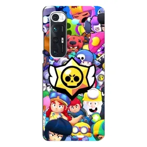 Чехол для Xiaomi Mi 10s Бравл Старс (VPrint) (Лого Brawl Stars)