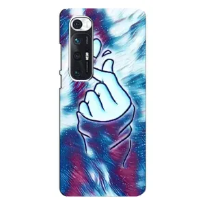 Чехол с принтом для Xiaomi Mi 10s (AlphaPrint - Знак сердечка) (Радужное сердце)