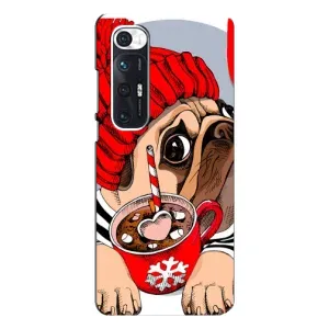 Чехлы с собаками для Xiaomi Mi 10s (VPrint) (Собачка в шапке)