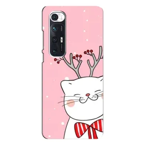 Новогодние Чехлы для Сяоми Ми 10с (VPrint) (Зимний кот)