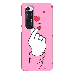 Чехол с принтом для Xiaomi Mi 10s (AlphaPrint - Знак сердечка) (Знак Love)