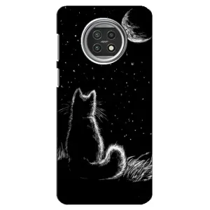 Чехол с принтом для Xiaomi Mi 10t Lite (AlphaPrint) Модные коты (Котик и луна)