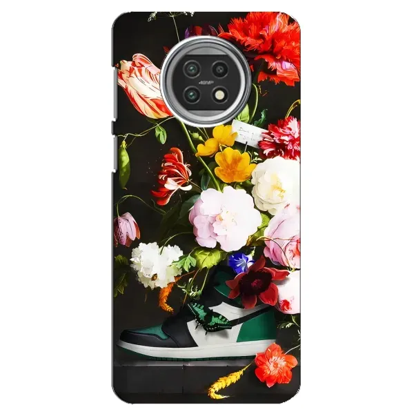 Чохол з принтом «Nike цветы» для Xiaomi Mi 10t Lite