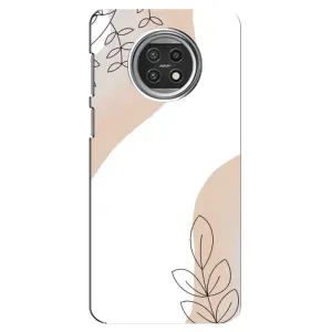Силконовий чохол з принтом в квітах на Xiaomi Mi 10t Lite (Нюдова гілочка абстракція)