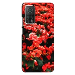 Чохли з квітами для Xiaomi Mi 10T Pro (VPrint) (Квіти червоні)