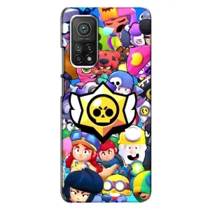 Чехол для Xiaomi Mi 10T Pro Бравл Старс (VPrint) (Лого Brawl Stars)