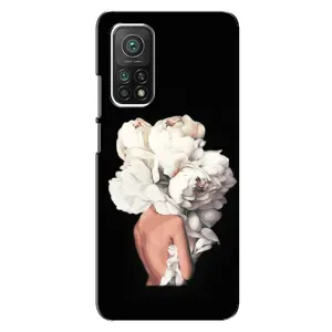 Чехлы (ART) Цветы на Xiaomi Mi 10T (VPrint) (Белые цветы)