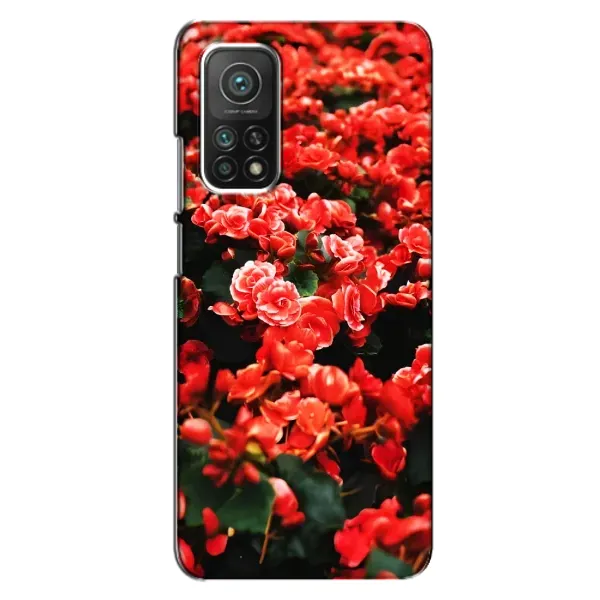 Чехол с принтом «Цветы красные» для Xiaomi Mi 10T Чехол с принтом «Цветы красные» для Xiaomi Mi 10T