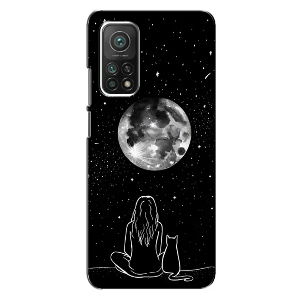 Чехол с принтом «Девушка с котом» для Xiaomi Mi 10T