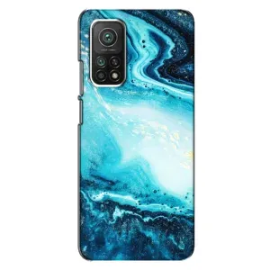 Мраморный чехол на Xiaomi Mi 10T (VPrint) (Голубой мрамор)