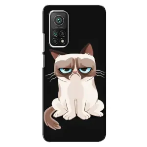 Чехол с принтом для Xiaomi Mi 10T (AlphaPrint) Модные коты (Грустный кот)