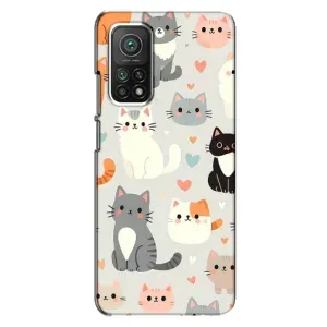 Чехол с рисунком кот на Xiaomi Mi 10T (Коллаж котов)