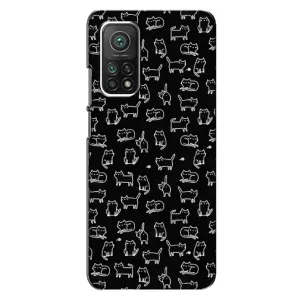 Чехол с принтом для Xiaomi Mi 10T (AlphaPrint) Модные коты (Меленькие котики)