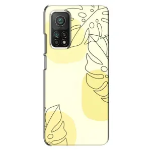 Силконовий чохол з принтом в квітах на Xiaomi Mi 10T (Жовта монстера арт)