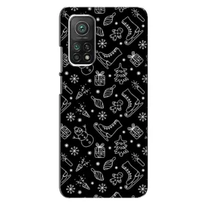 Новогодние, Праздничные Чехлы для Xiaomi Mi 10T - 2024 год (Новогодний фон)