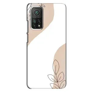 Силконовий чохол з принтом в квітах на Xiaomi Mi 10T (Нюдова гілочка абстракція)