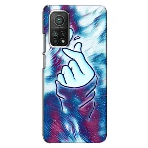 Чехол с принтом для Xiaomi Mi 10T (AlphaPrint - Знак сердечка) (Радужное сердце)