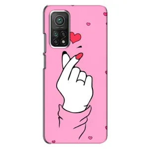 Чехол с принтом для Xiaomi Mi 10T (AlphaPrint - Знак сердечка)