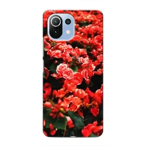 Чохли з квітами для Xiaomi Mi 11 Lite (VPrint) (Квіти червоні)