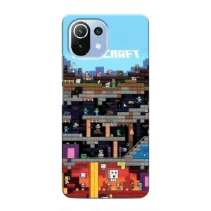 Чохол Майнкрафт на Xiaomi Mi 11 Lite (AlphaPrint) Minecraft (фон Minecraft)