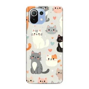 Чохол з малюнком кіт на Xiaomi Mi 11 Lite (Колаж котів)