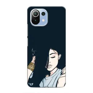 Чехол с печатью для Xiaomi Mi 11 Lite - (Мода) (AlphaPrint) (Красивая девочка)