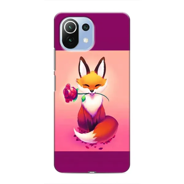 Чехол с принтом «Лисичка с розочкой» для Xiaomi Mi 11 Lite Чехол с принтом «Лисичка с розочкой» для Xiaomi Mi 11 Lite