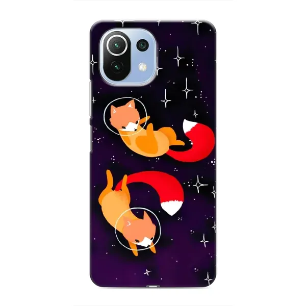 Чехол с принтом «Лисички космонавты» для Xiaomi Mi 11 Lite Чехол с принтом «Лисички космонавты» для Xiaomi Mi 11 Lite