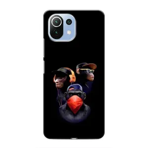 Чехол с Обезьянами Xiaomi Mi 11 Lite - (AlphaPrint) (Три обезьяны)
