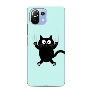 Чехол с принтом для Xiaomi Mi 11 Lite (AlphaPrint) Модные коты (Падающий кот)