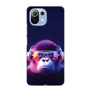 Чехол с Обезьянами Xiaomi Mi 11 Lite - (AlphaPrint) (Стильная обезьяна)