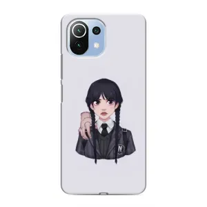Чехлы Венсдей на Xiaomi Mi 11 Lite Уэнсдей (AlphaPrint) (Уэнздей и Вещь)