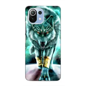 Защитные чехлы для Сяоми Ми 11 Лайт (AlphaPrint) (ХИТ продаж) ВОЛК (Яркий волк)