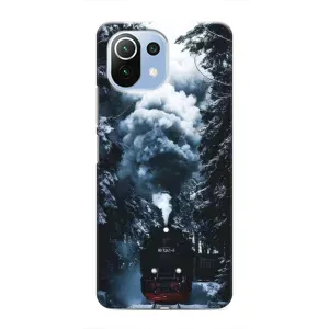 Новогодние, Праздничные Чехлы для Xiaomi Mi 11 Lite - 2024 год (Зимний поезд)