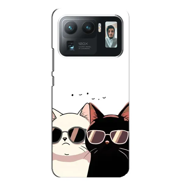 Чохол з принтом «Коти в окулярах» для Xiaomi Mi 11 Ultra Чохол з принтом «Коти в окулярах» для Xiaomi Mi 11 Ultra
